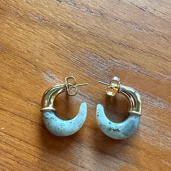 Anthropologie Jewelry - Anthropologie Stone Inset Earrings
